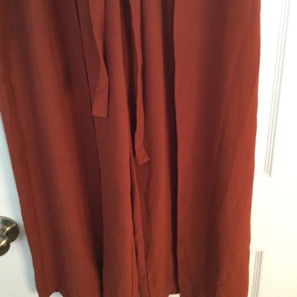 Rust pull on wide leg pant - Picture 3 of 3